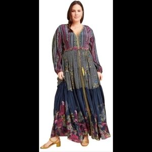 Anthropologie Bhanuni by Jyoti Tatiana Tiered Maxi Dress